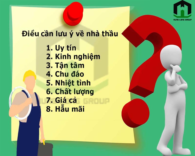 lưu ý nhà thầu uy tín