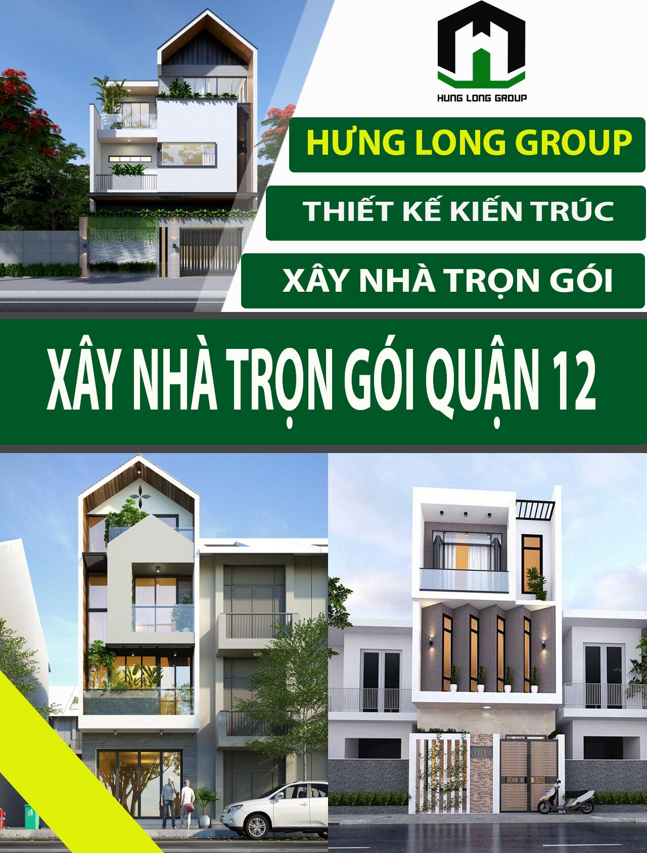 Xây nhà trọn gói quận 12 Uy Tín – Chất Lượng - Hưng Long